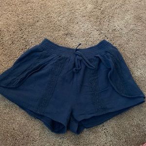 Navy blue flowy shorts!